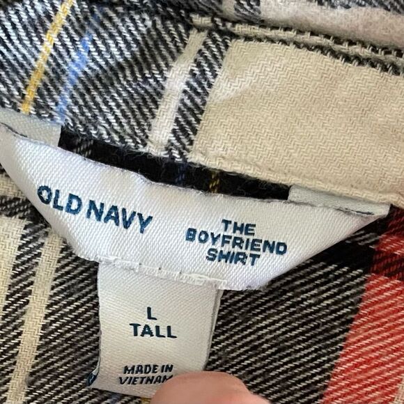 Old Navy Plaid Button Down Shirts - Red, Blue, White - Picture 8 of 14